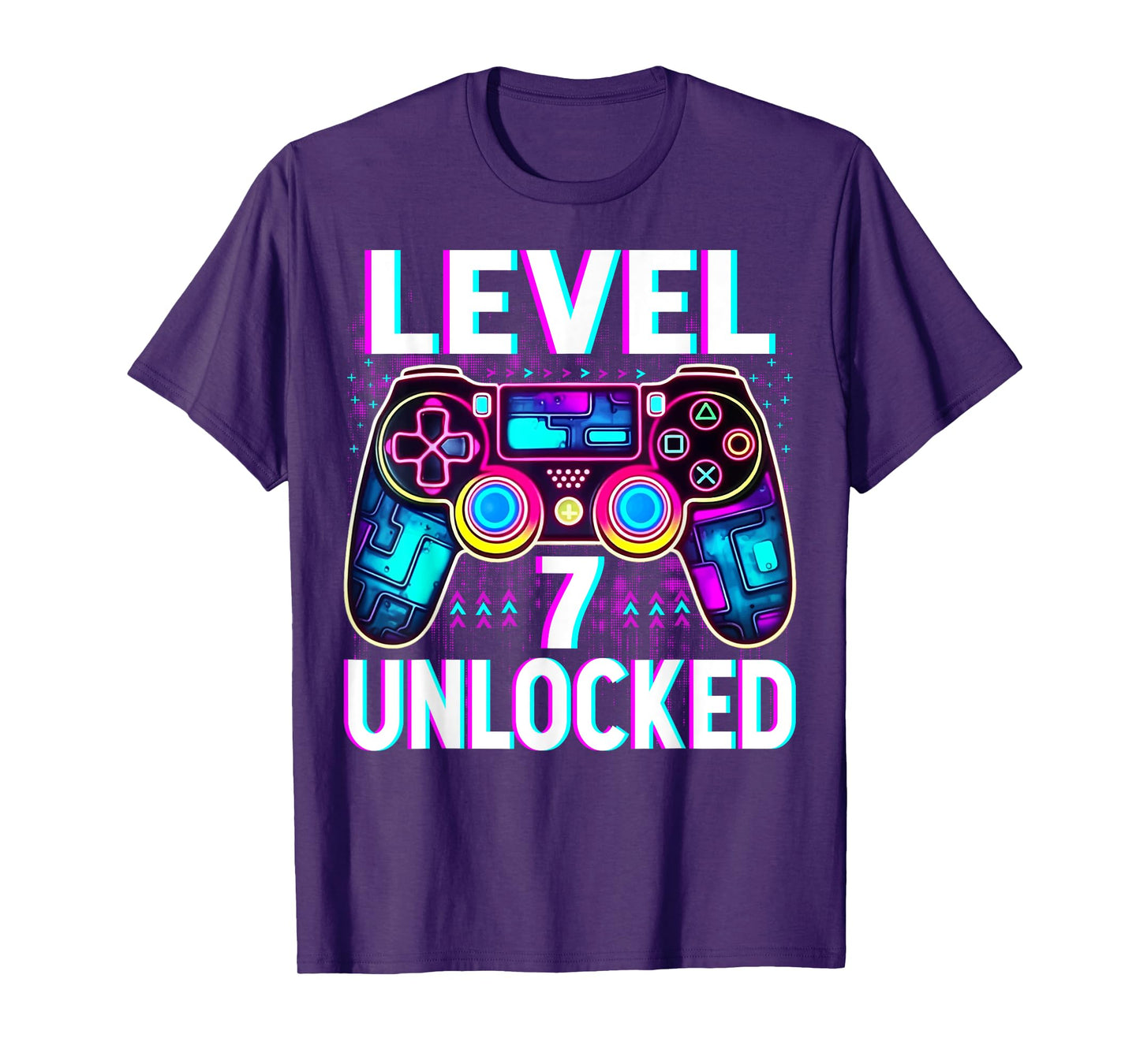 Level 7 Unlocked Shirt Funny Video Gamer Geek 7th Birthday T-Shirt
