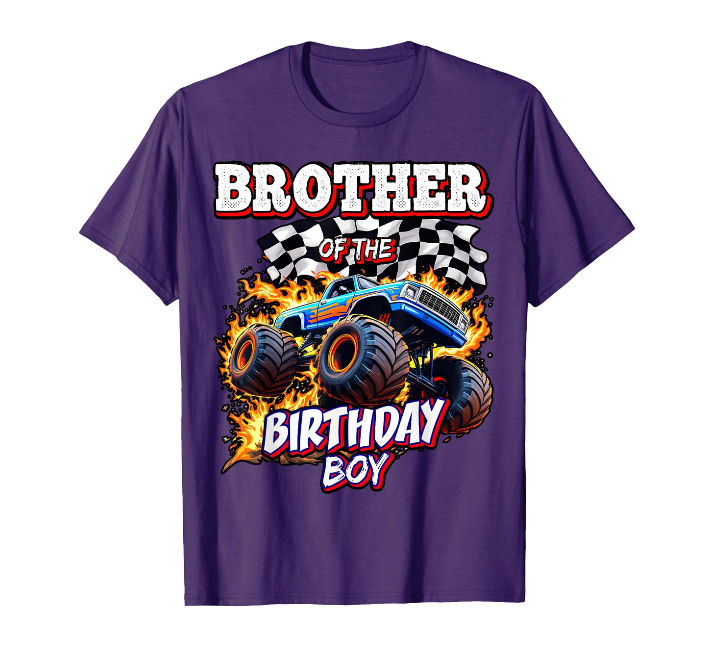 Brother of the Birthday Boy Monster Truck Birthday T-Shirt