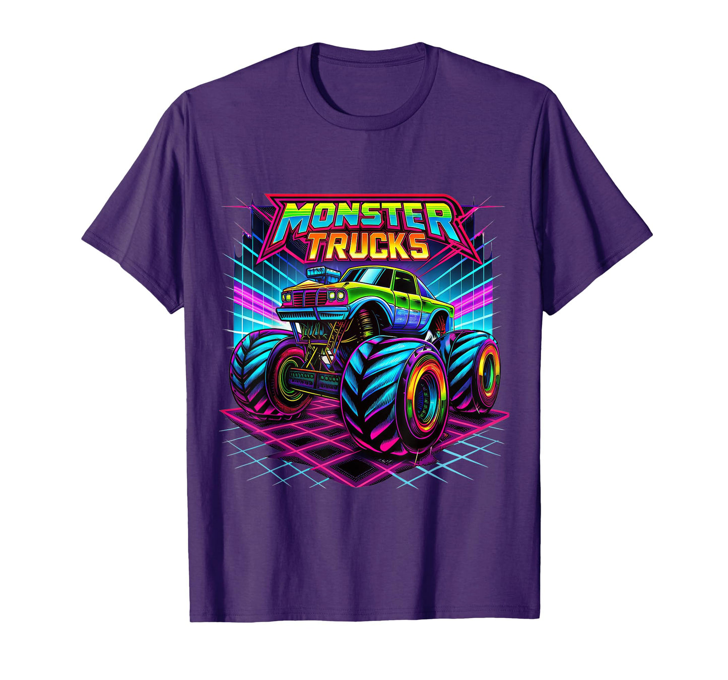 Monster Truck Colorful Graffiti For Toddlers Youth Adults T-Shirt