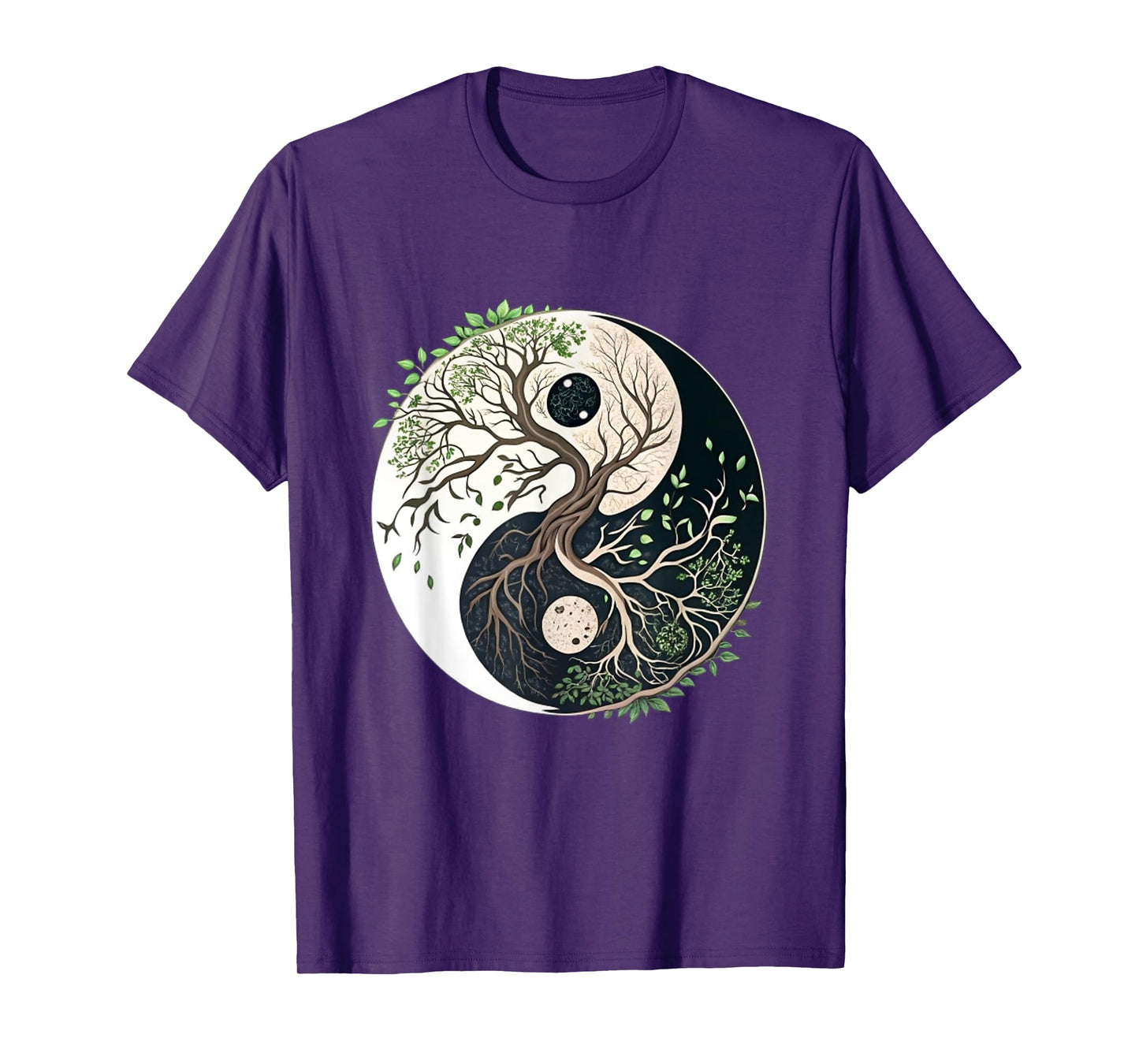 Tree of Life Yin Yang Yoga Nature Balance Art T-Shirt