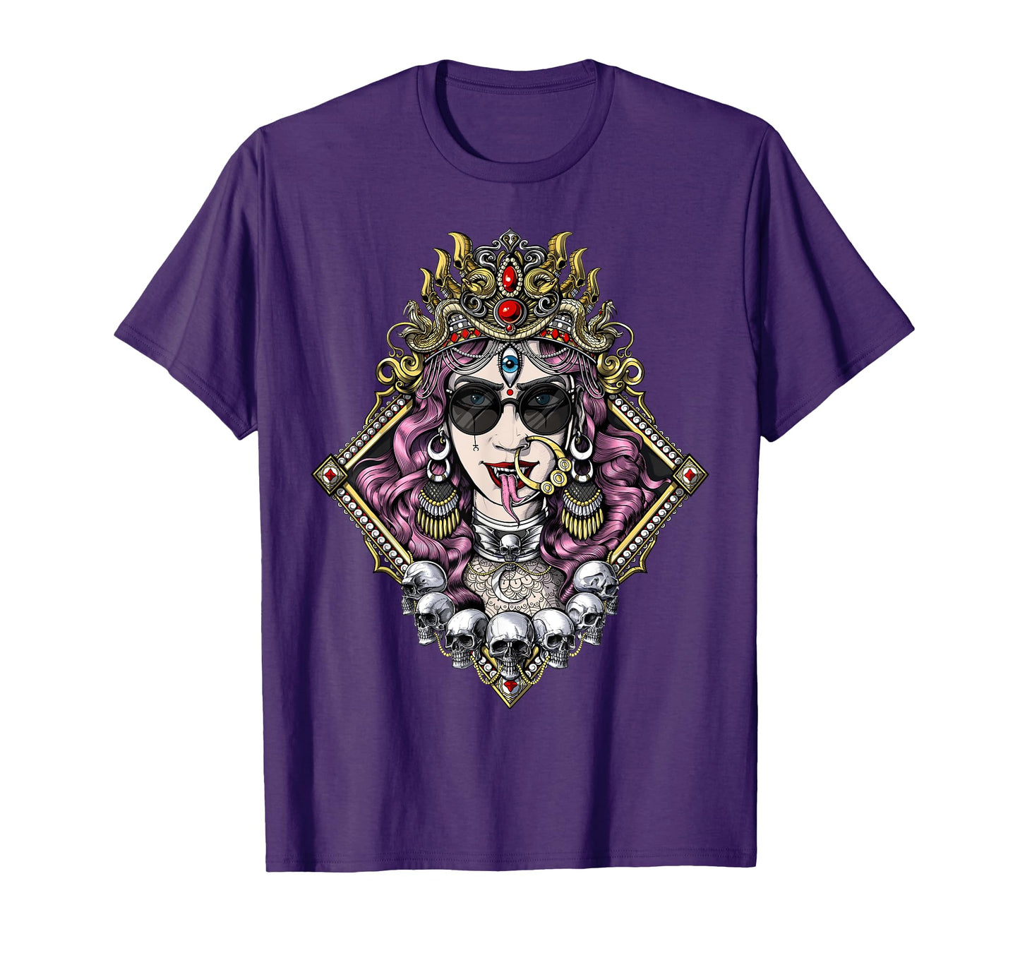 Kali Hindu Goddess Gothic Goth Hinduism Spiritual Mythology T-Shirt