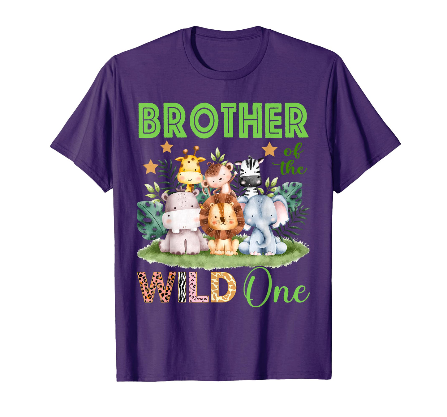 Brother Of The Wild One 1st Birthday Safari Family Matching T-Shirt