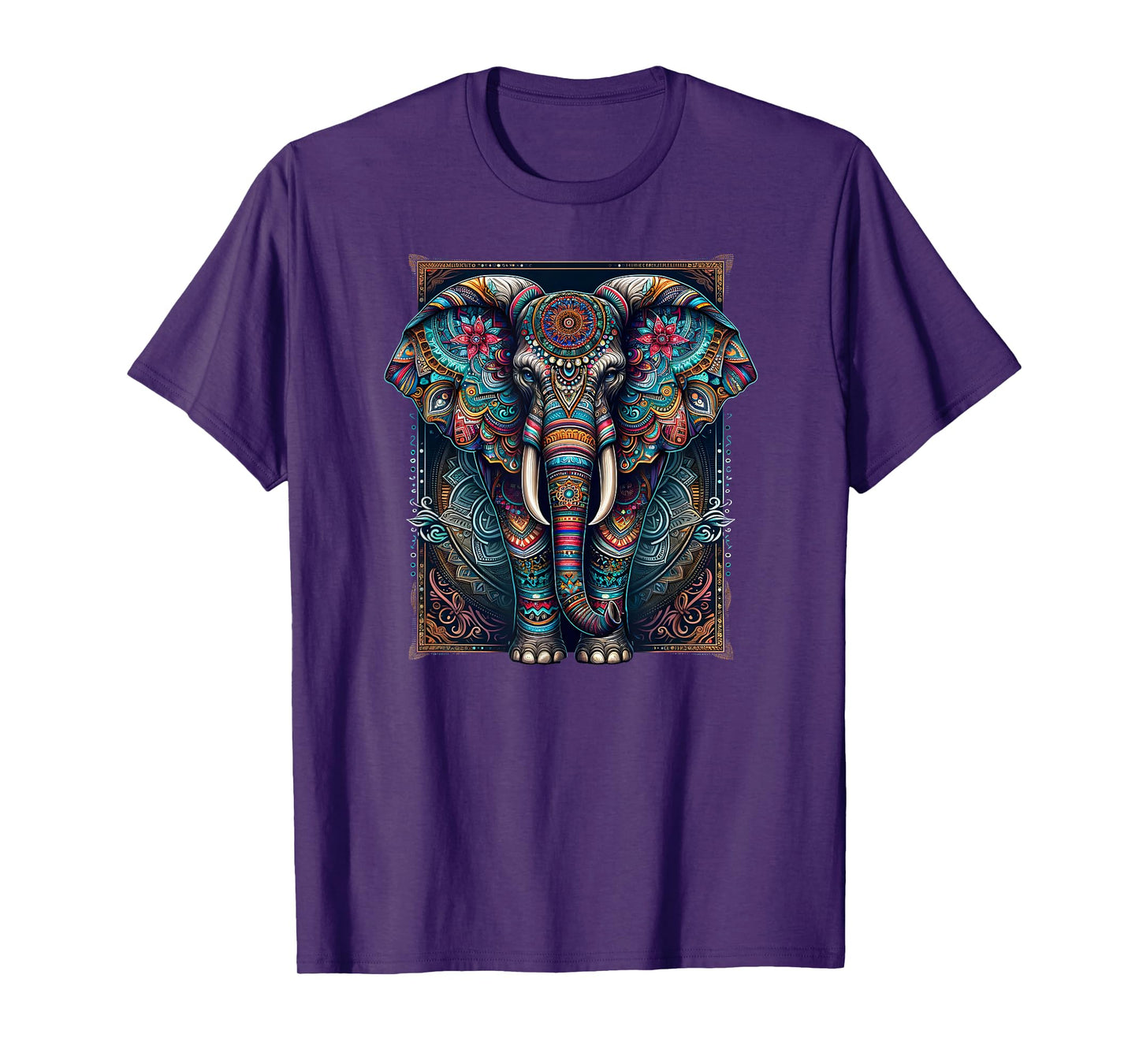 Mandala Elephant Wisdom Indian Elephant Zen Yoga Mindfulness T-Shirt