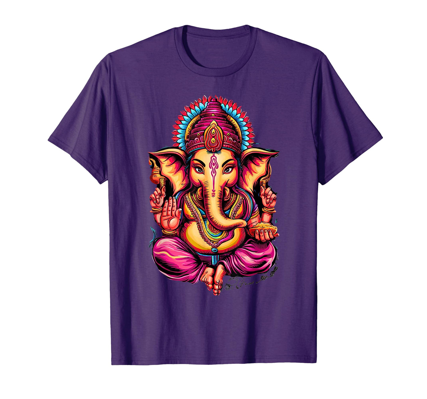 Hindu Ganesha Puja Elephant God India Meditation Yoga Murti T-Shirt