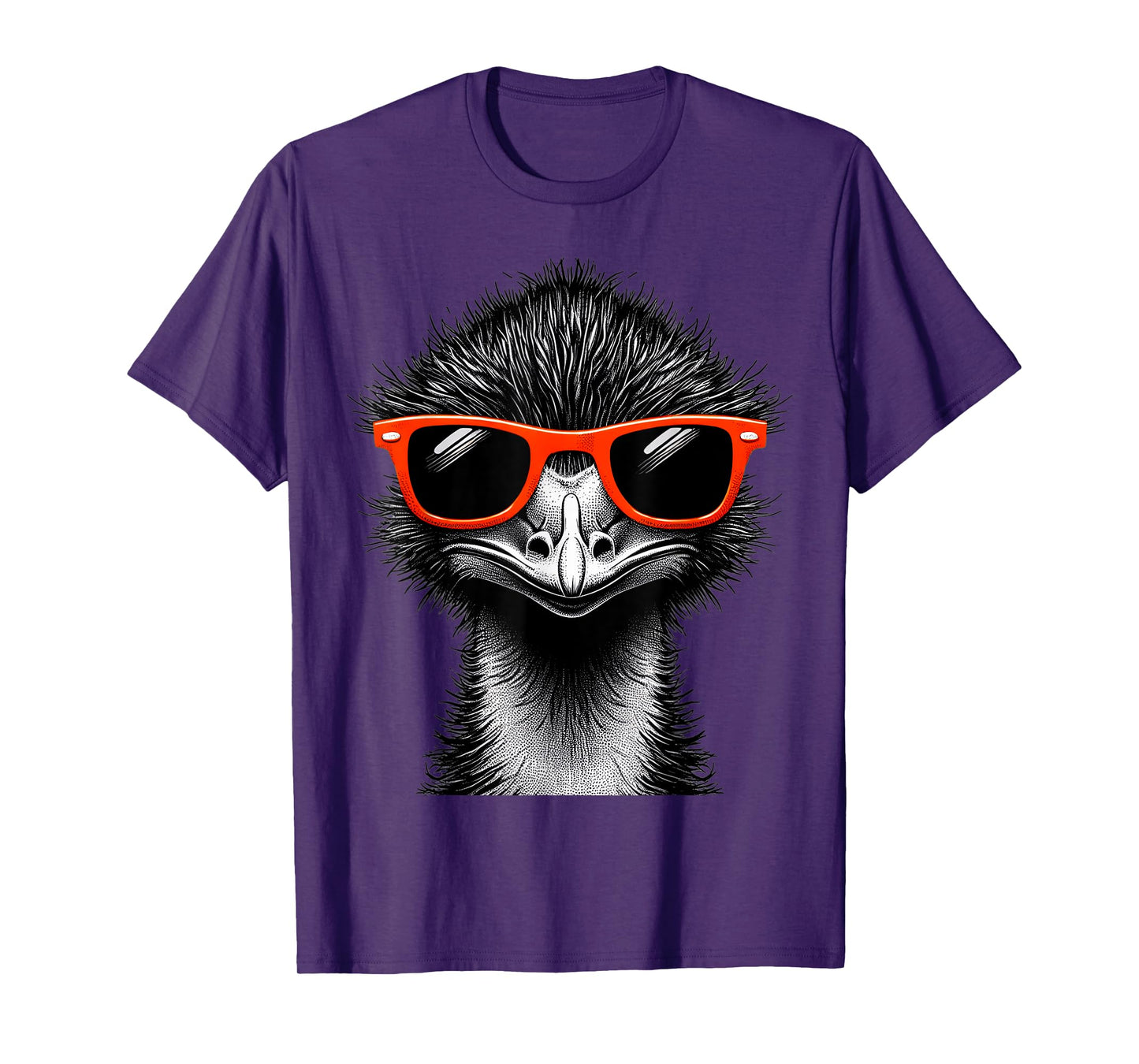 Cool Emu Bird Wearing Sunglasses Graphic Art T-Shirt