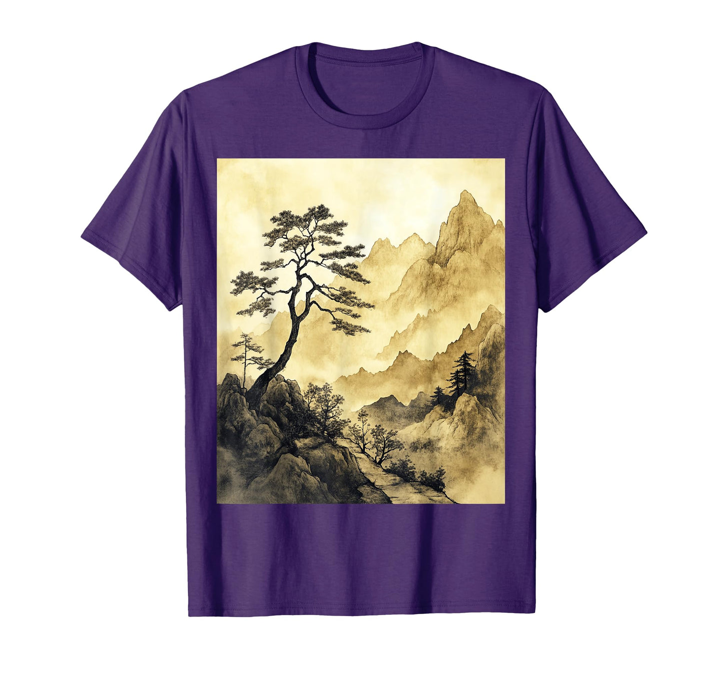 Serene Traditional Chinese Landscape Art T-Shirt