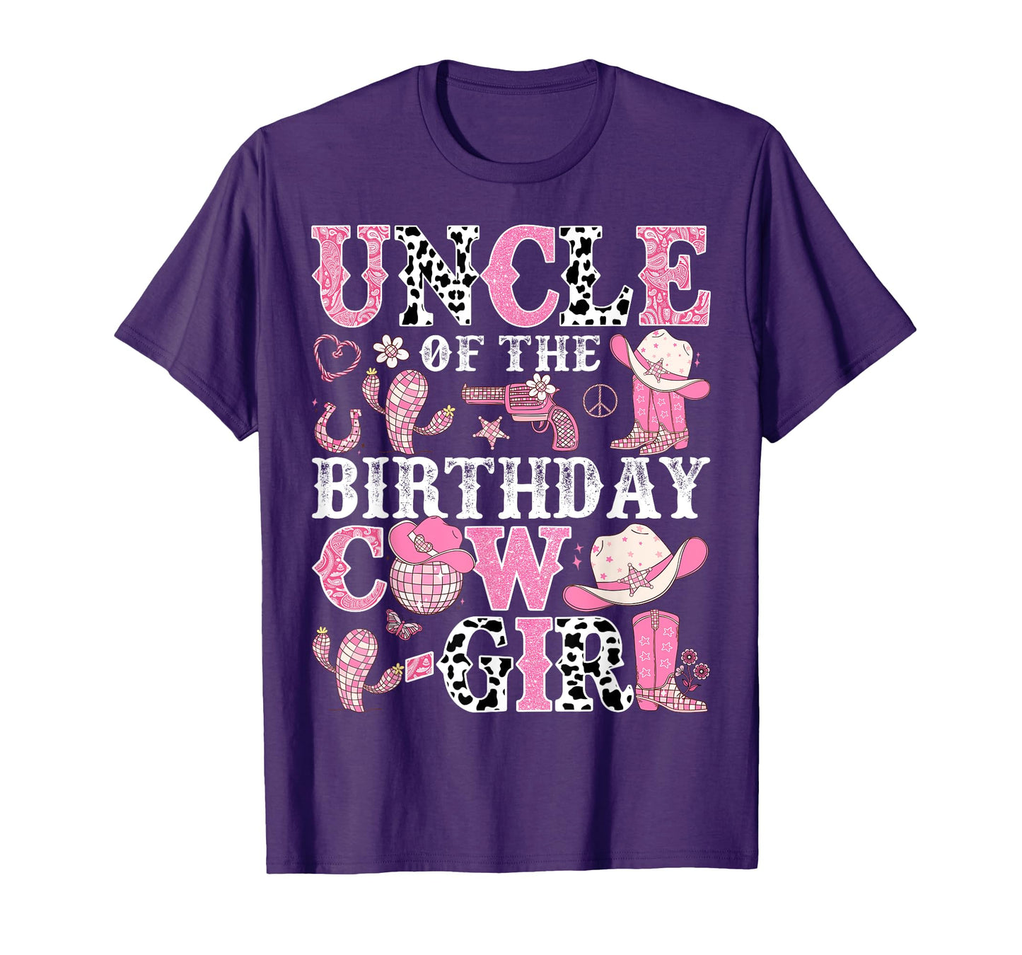 Uncle Of The Birthday Cow-Girl Rodeo CowGirl Birthday T-Shirt
