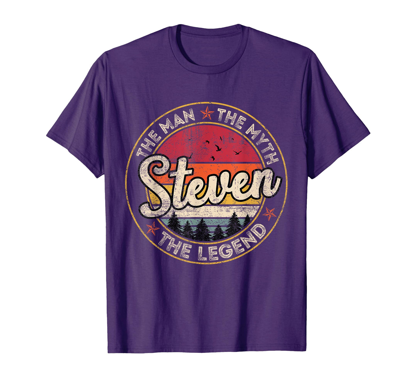 Steven The Man The Myth The Legend Personalized Name T-Shirt