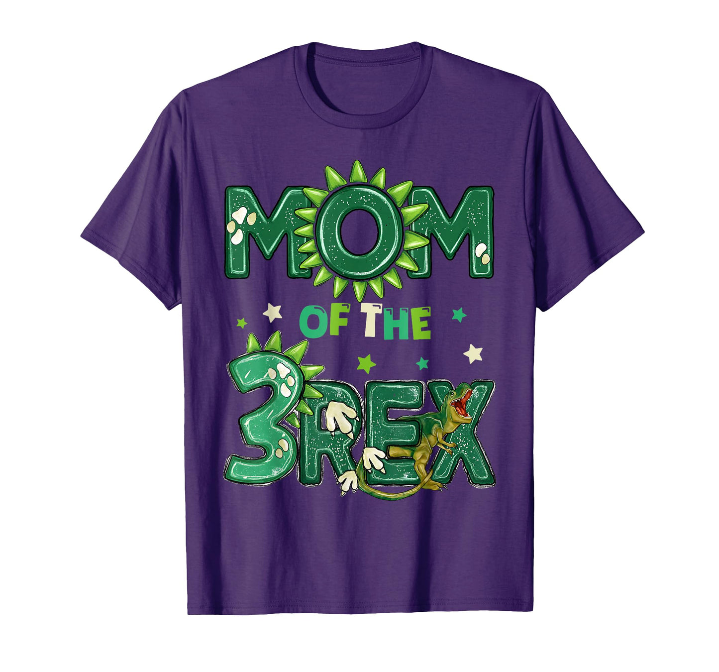 Mom Of The Three Rex Birthday Dinosaur Family Matching T-Shirt