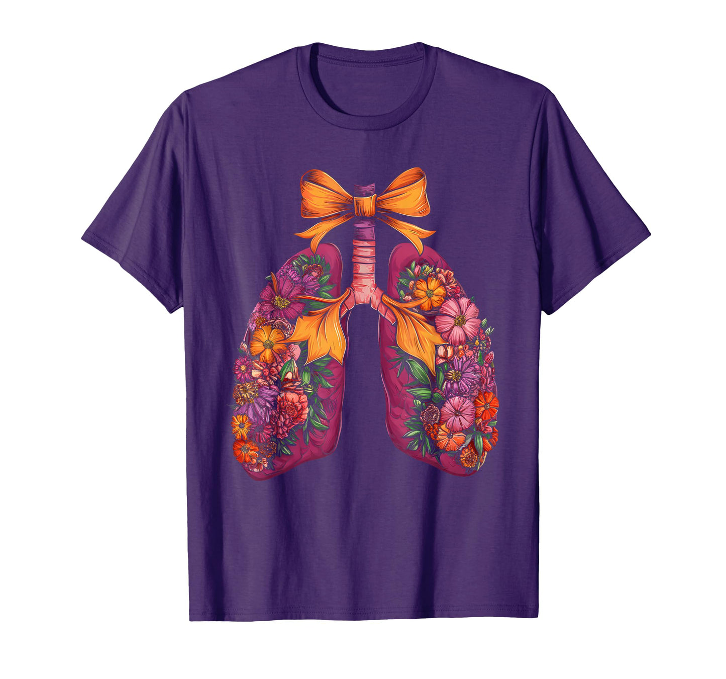 Lungs Flower Halloween Respiratory Therapist bow coquette T-Shirt