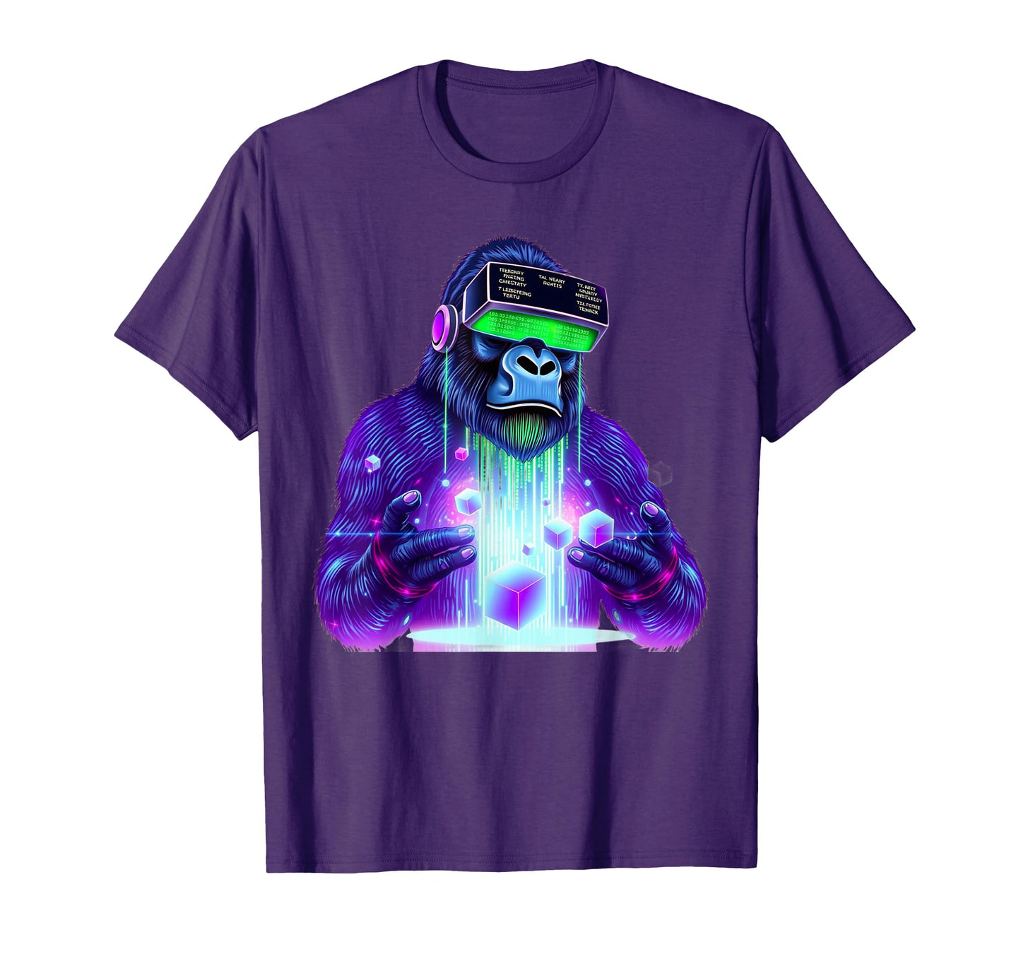 Gorilla VR Gamer Playing Tag Boys Funny Adult Gorilla VR T-Shirt