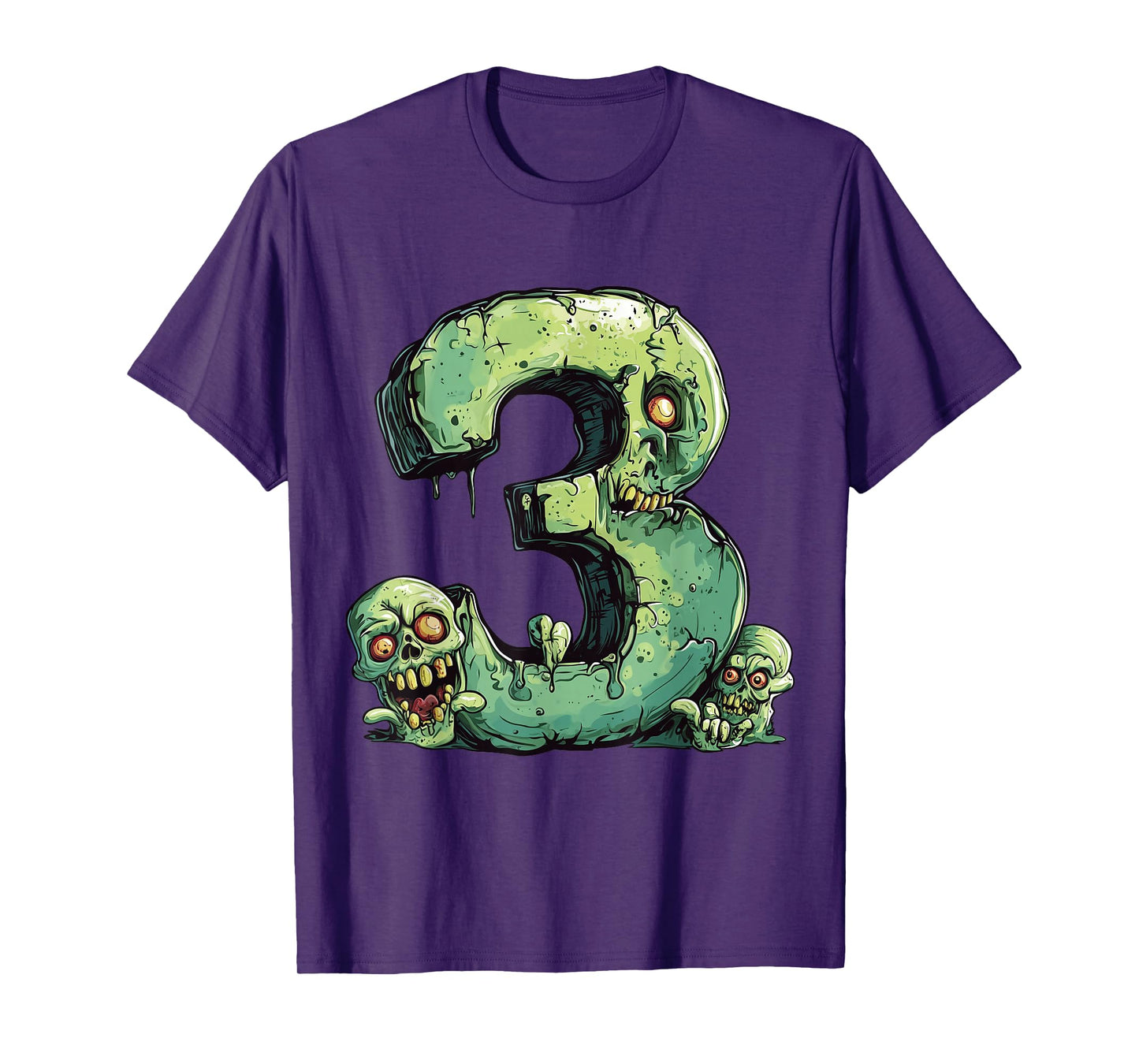 Toddler 3rd Birthday Zombie Halloween Themed 3 Year Old Kids T-Shirt