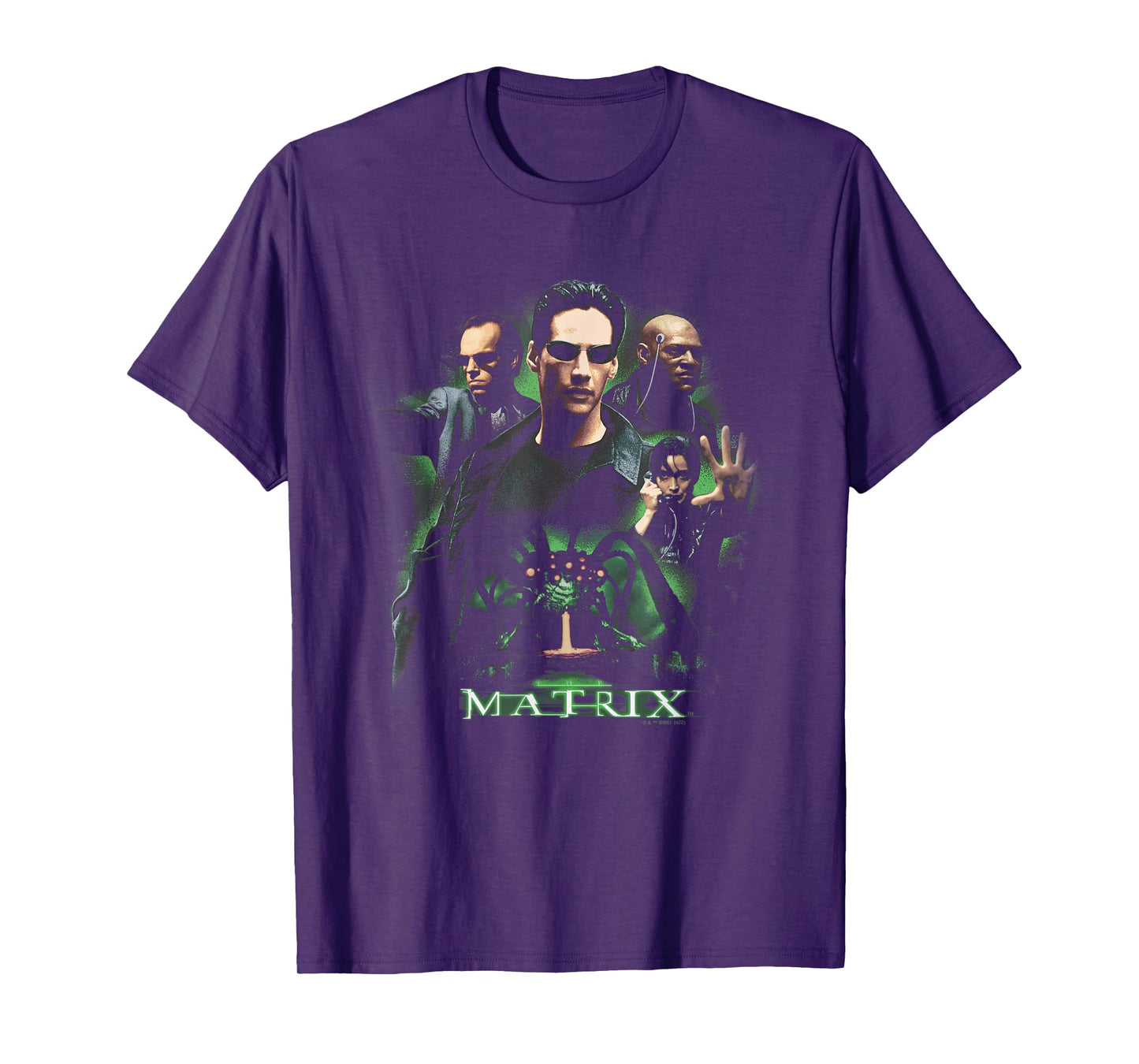 The Matrix Neo Vs. The Machines Distressed Retro Poster T-Shirt