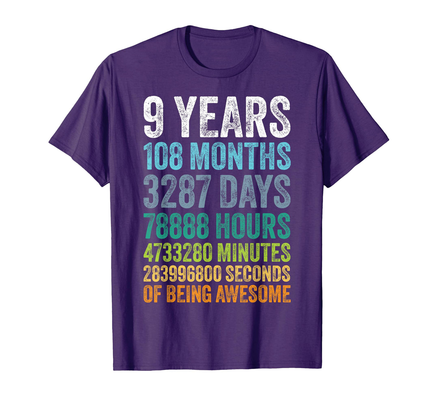 9 Year Old BDay Decorations Son Boy 9yr 9th Birthday T-Shirt