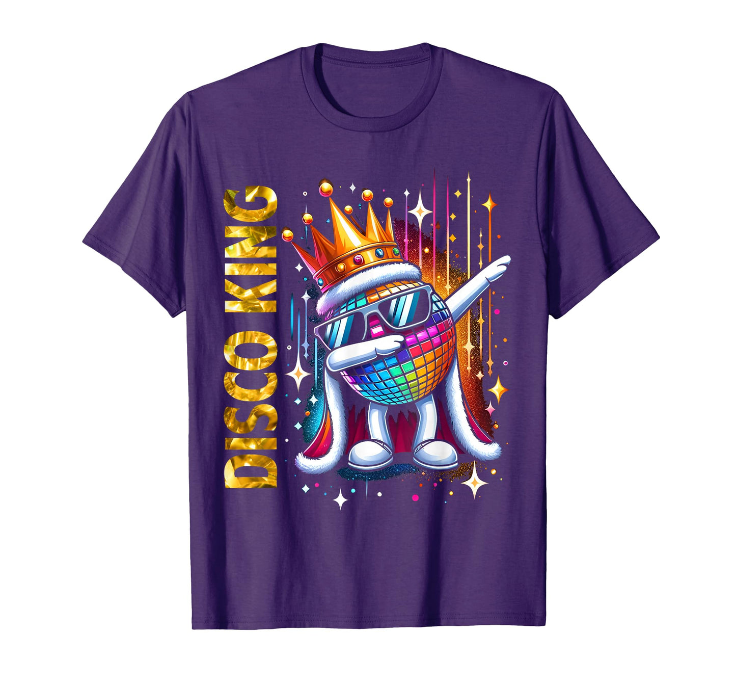 Disco King Vintage 70s 80s Dance Parties Disco Ball Dabbing T-Shirt