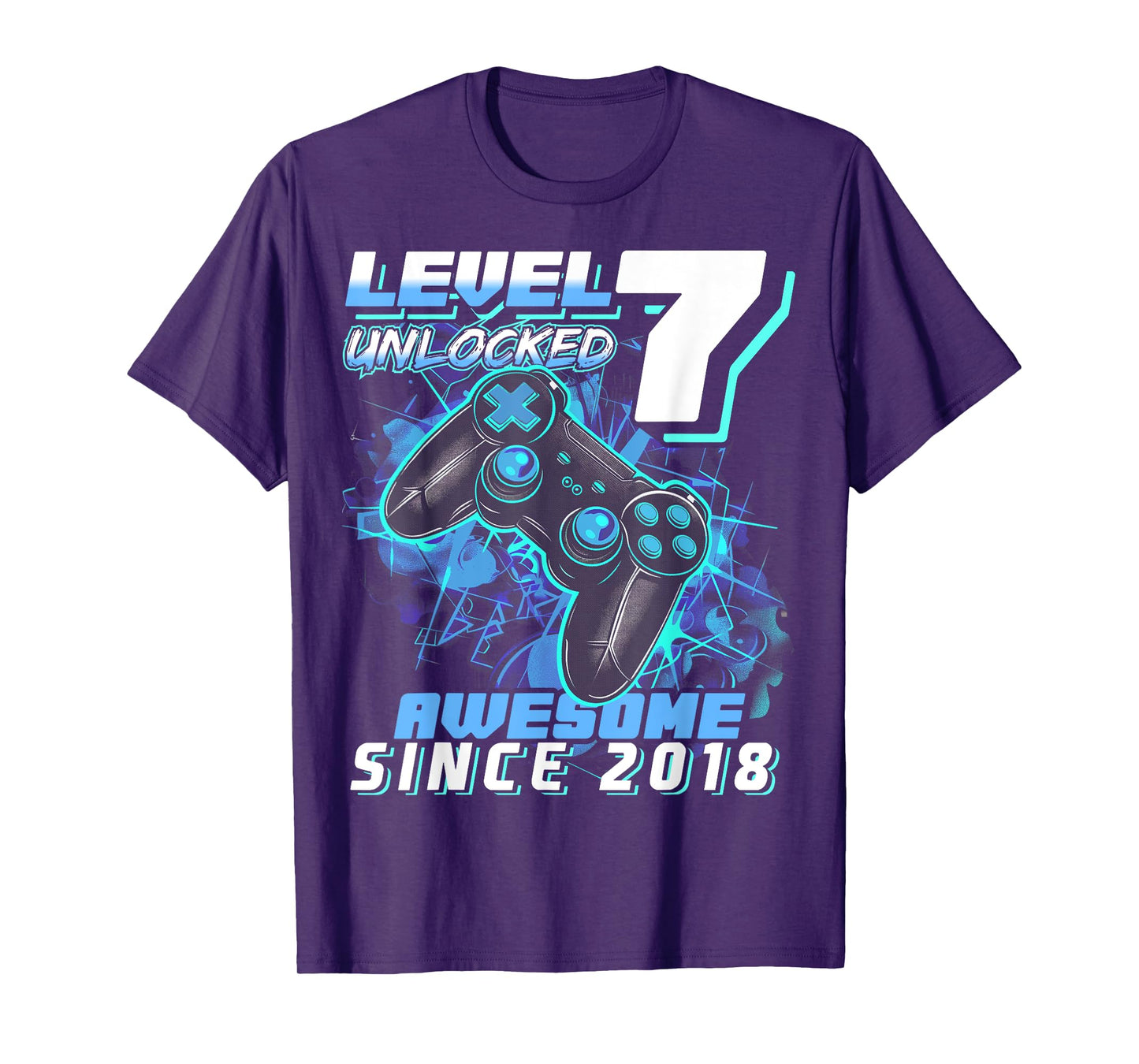 7th Birthday Boy Level 7 Gamer 7 Year Video Game Party T-Shirt