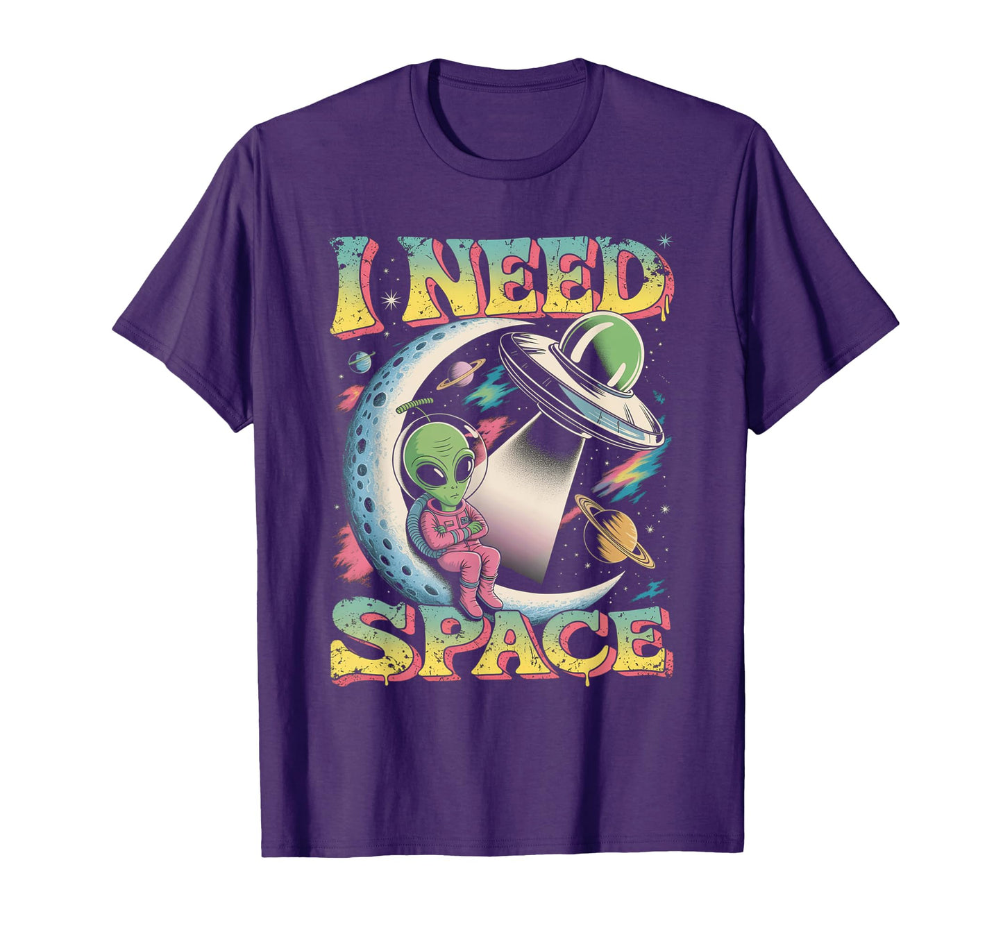 I Need Space Astronomy Alien Retro T-Shirt