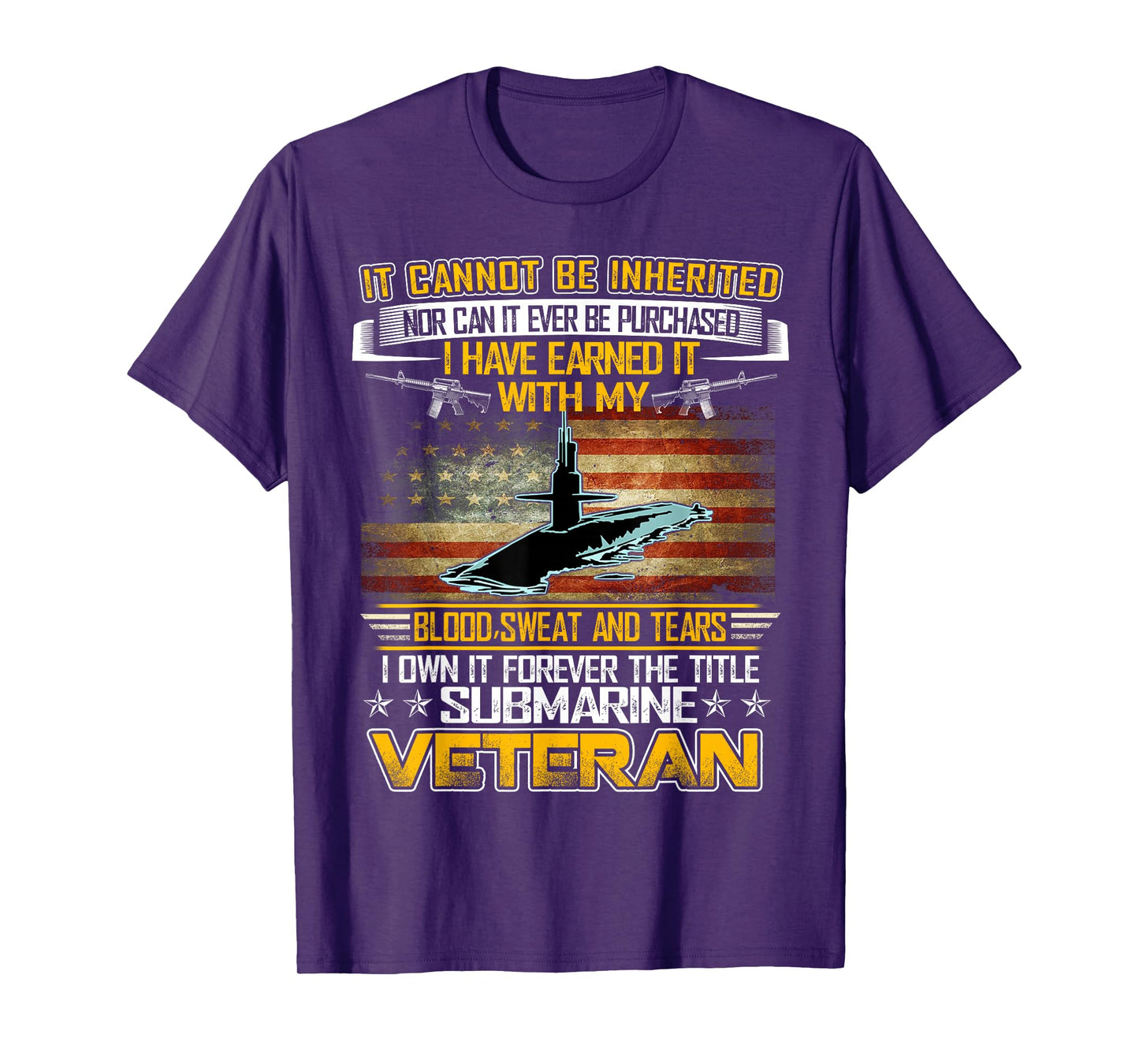US Military Submarine US Flag Gifts For A Veteran Submariner T-Shirt