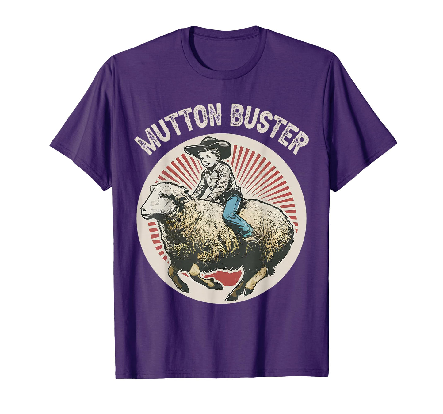 Mutton Buster Mutton Busting Sheep Riding Texas Rodeo Kids T-Shirt