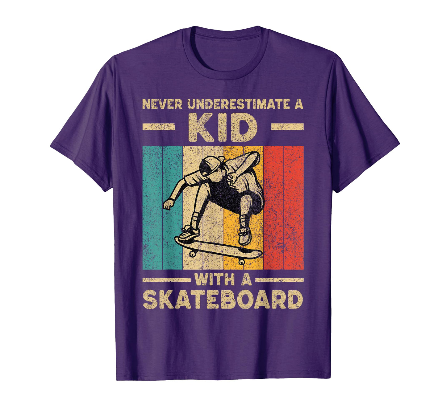 Never Underestimate A Kid With A Skateboard Skateboarding T-Shirt