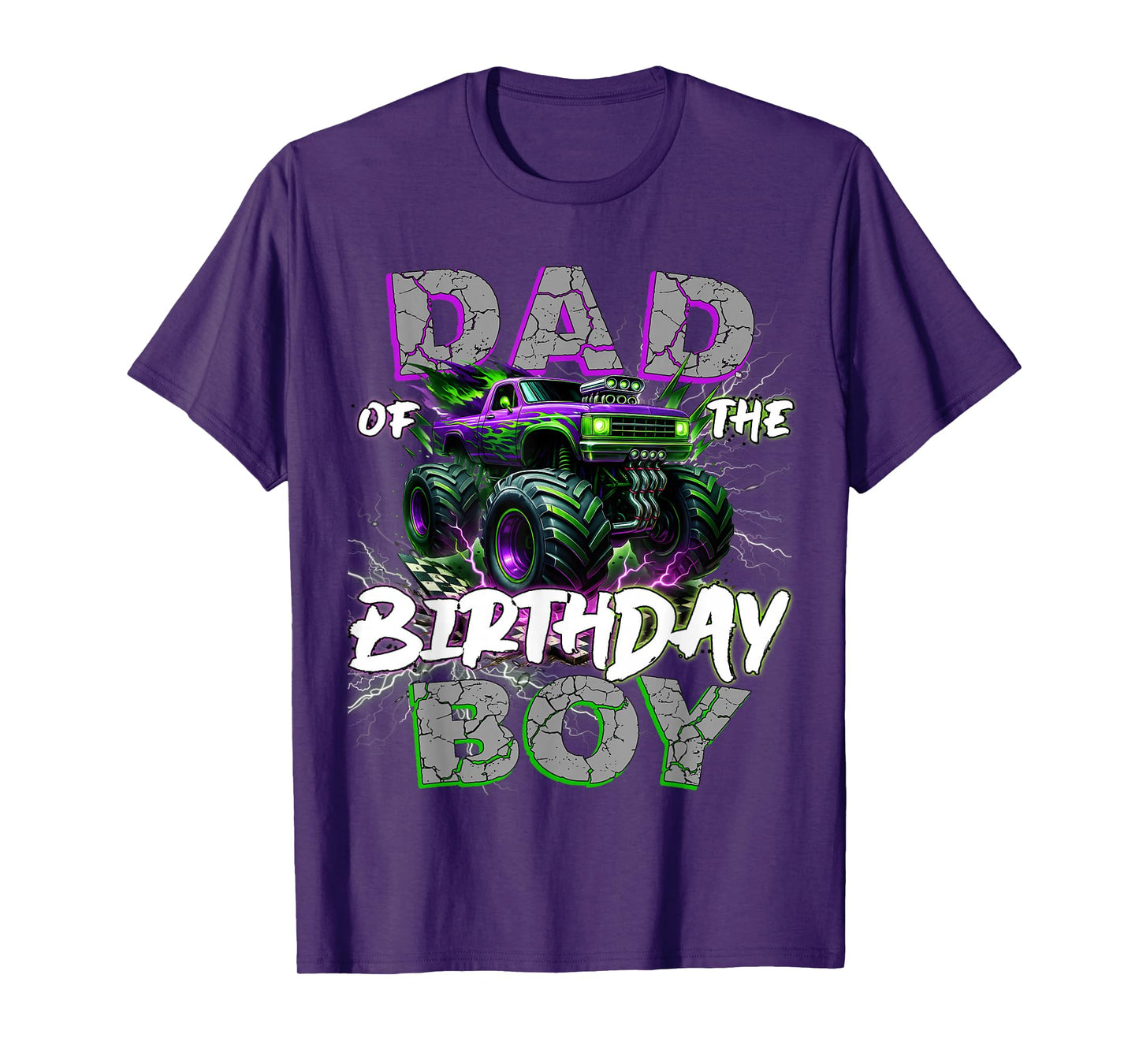Dad Of The Birthday Monster Truck Family Matching Party T-Shirt