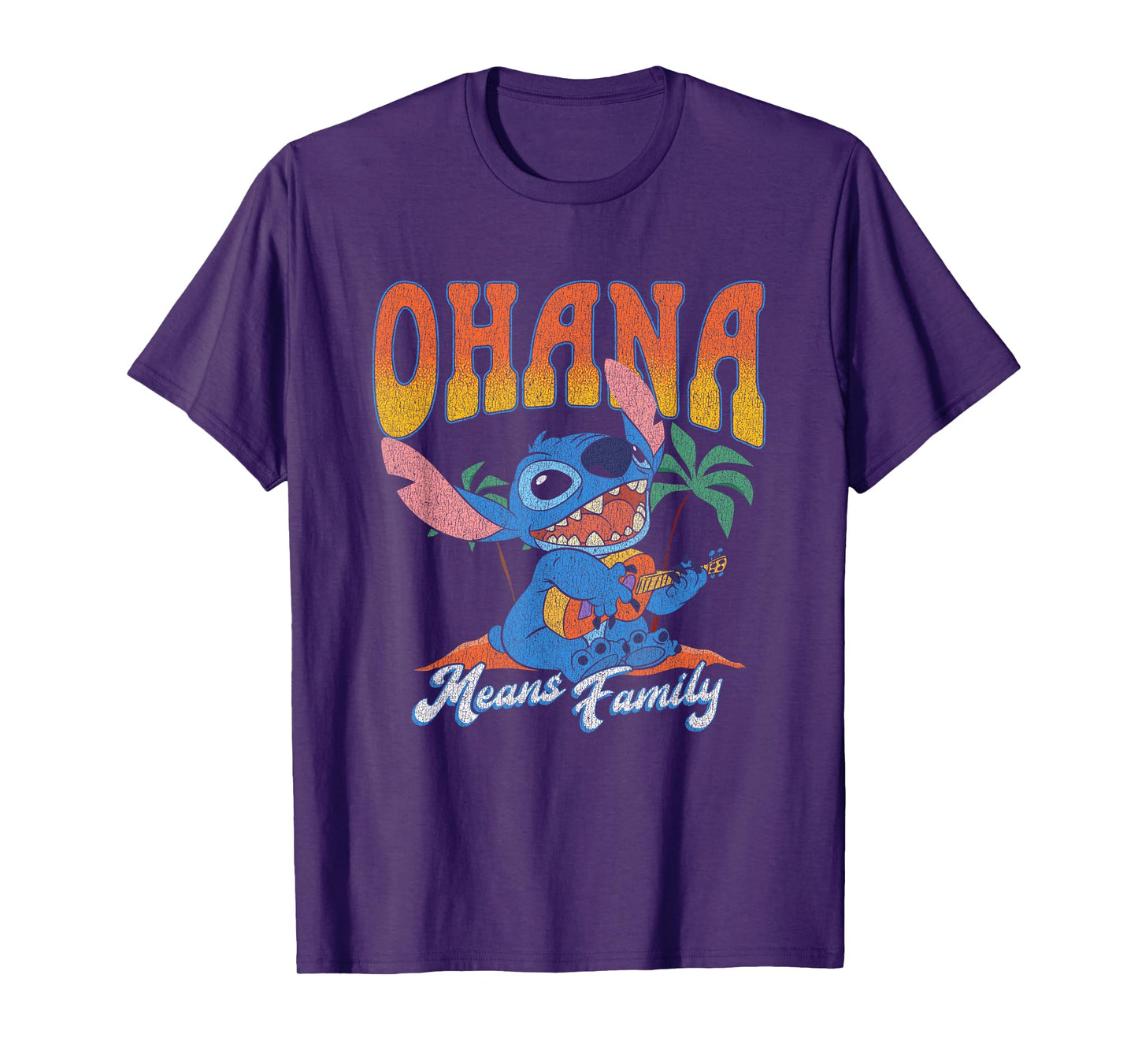 Disney Lilo & Stitch Ohana Means Family Vintage Tropical T-Shirt