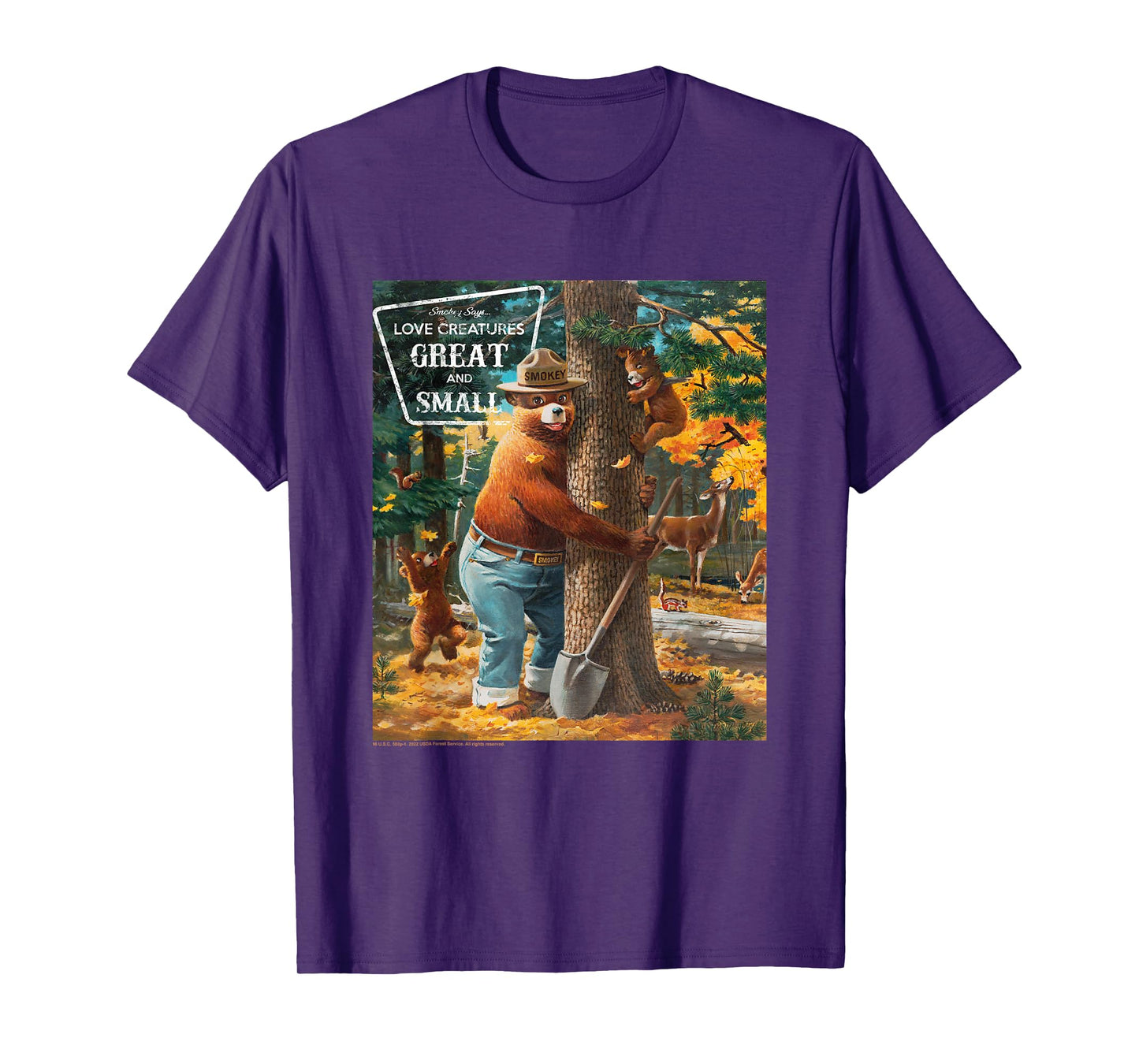 Smokey Bear Love Creatures Great And Small Tree Hug T-Shirt