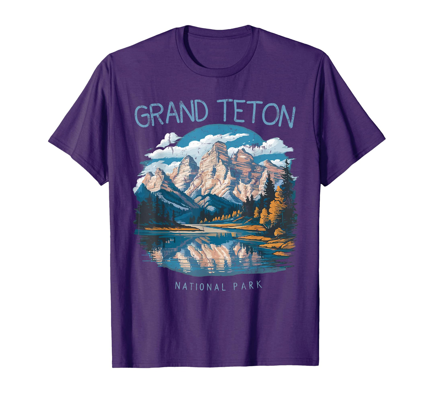 Grand Teton Retro US Wyoming Jackson Hole Lake Vintage Parks T-Shirt