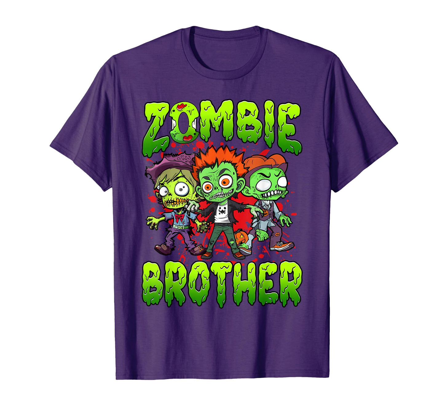 Zombie Brother Halloween Costume Family Matching T-Shirt