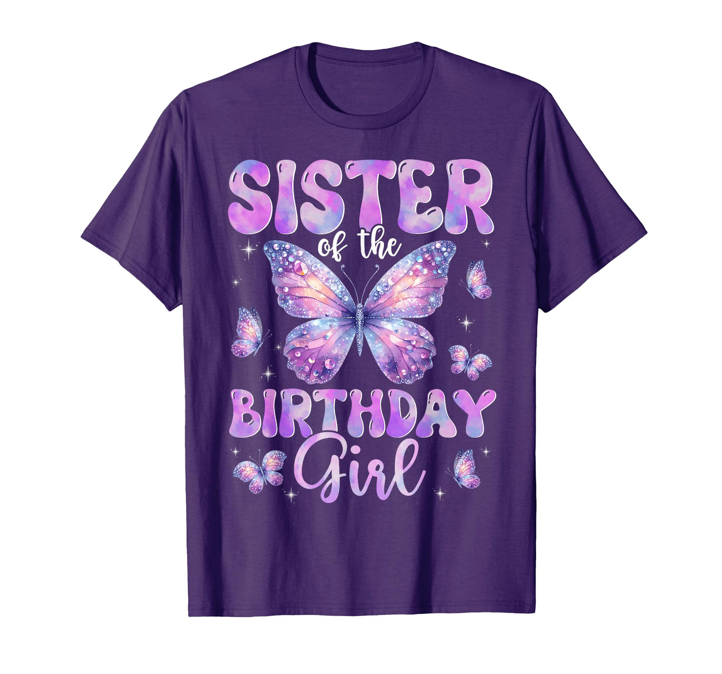 Sister Of The Birthday Girl Butterfly Family Matching T-Shirt