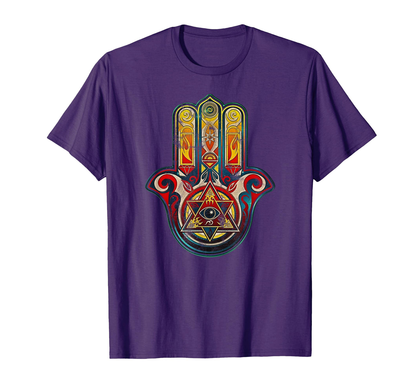 HAMSA HAND ALL SEEING EYE Vintage Protection Fatima T-shirt T-Shirt