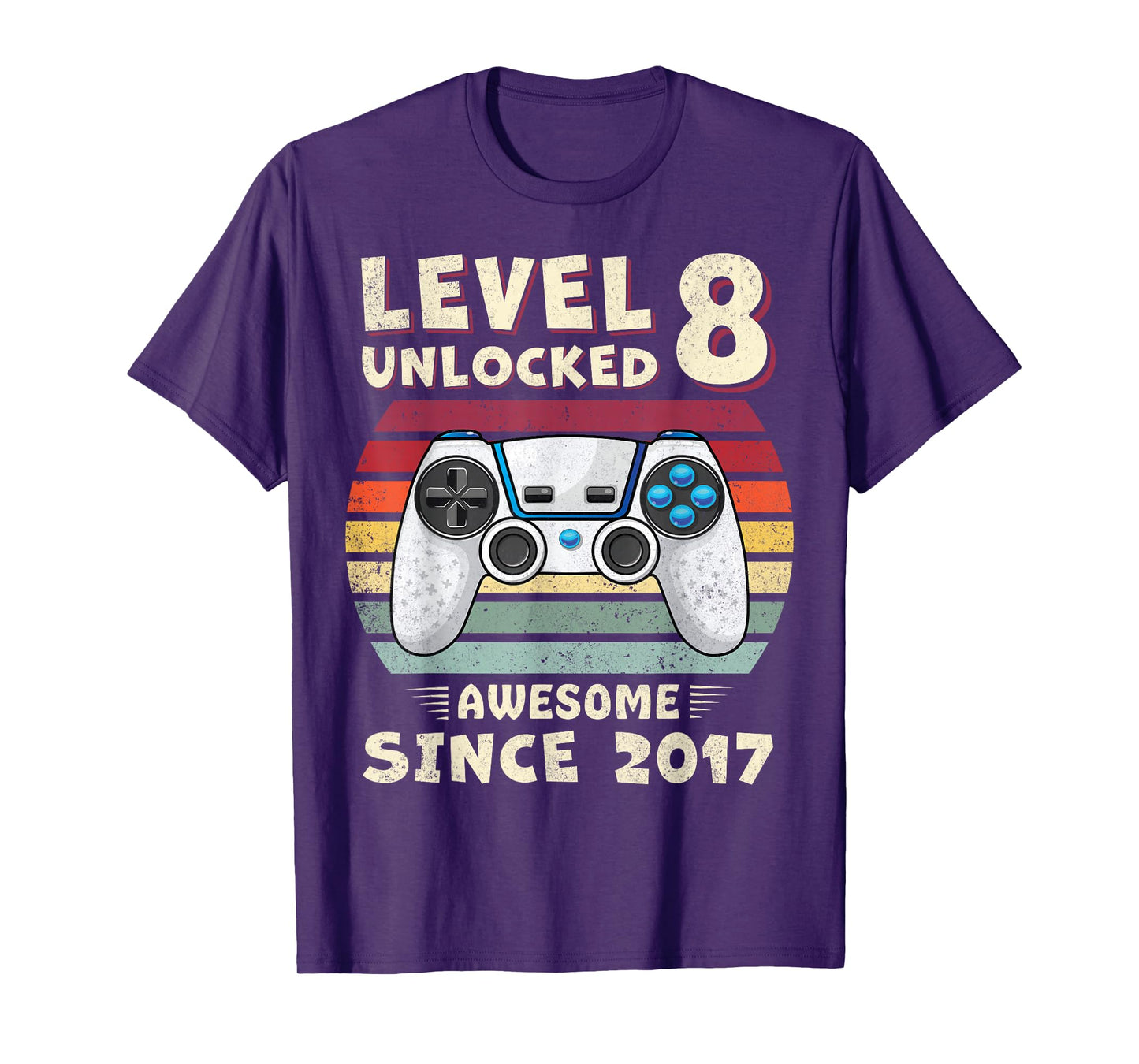 8 Year Old BDay Decorations Son Boy 8yr 2017 8th Birthday T-Shirt