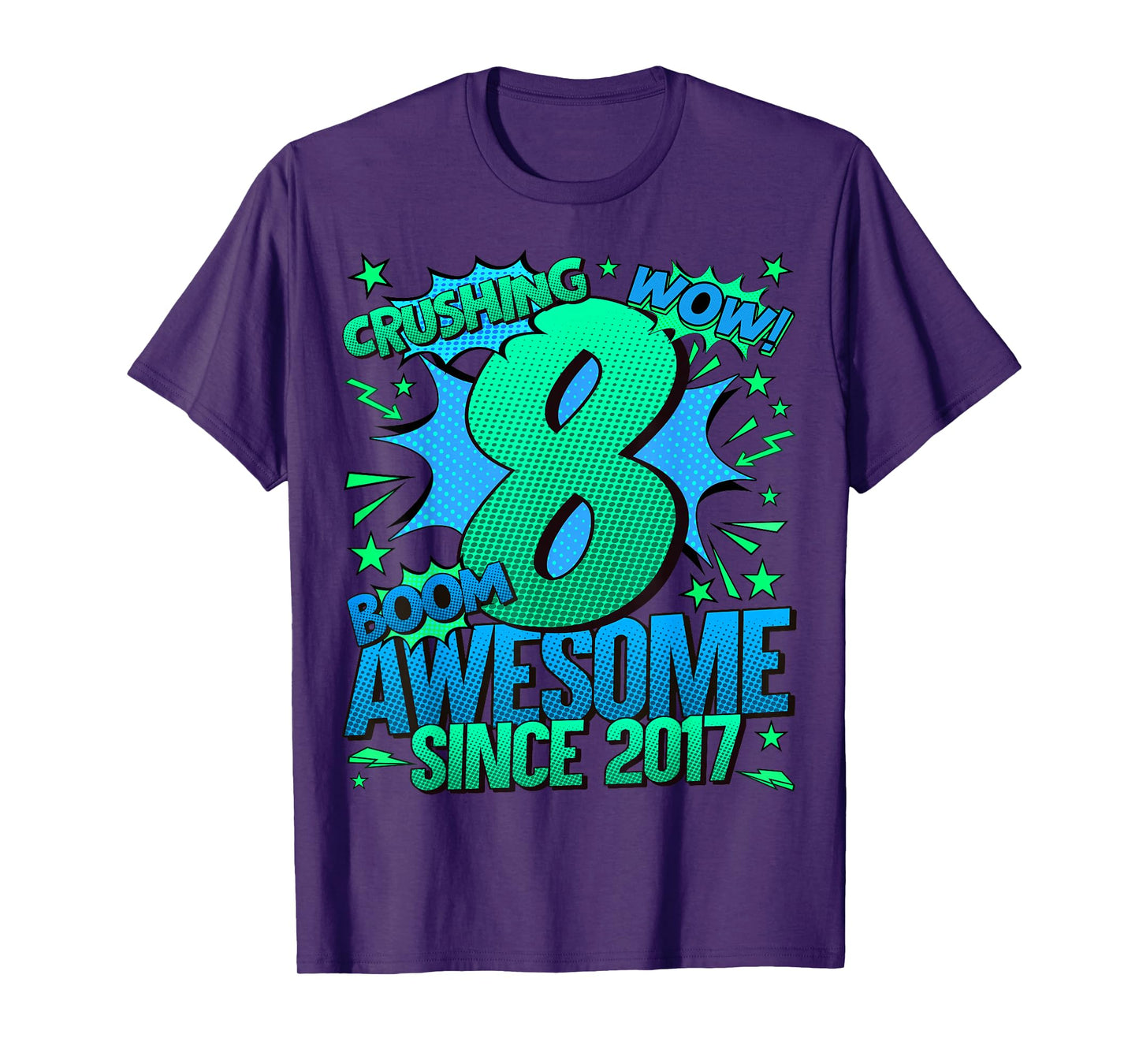 8 Year Old Gifts For Boys 8th Birthday Boy 8 Year Old Boy T-Shirt