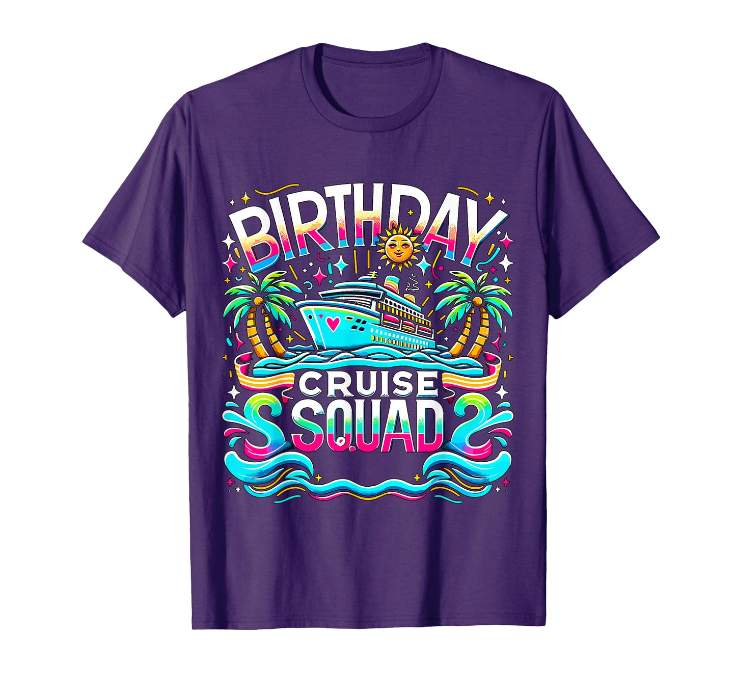 Birthday Cruise Crew Squad Matching Family T-Shirt