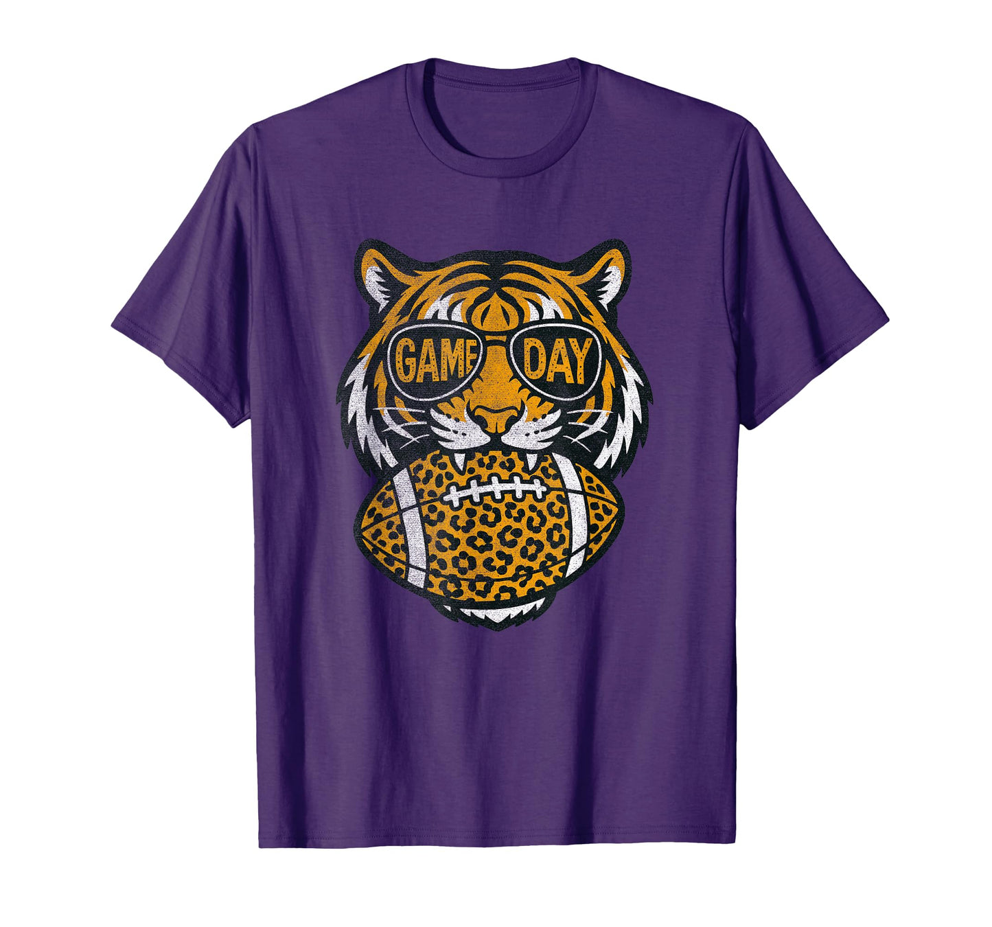 Tiger Leopard Football Game Day for Men, Women & Kids T-Shirt