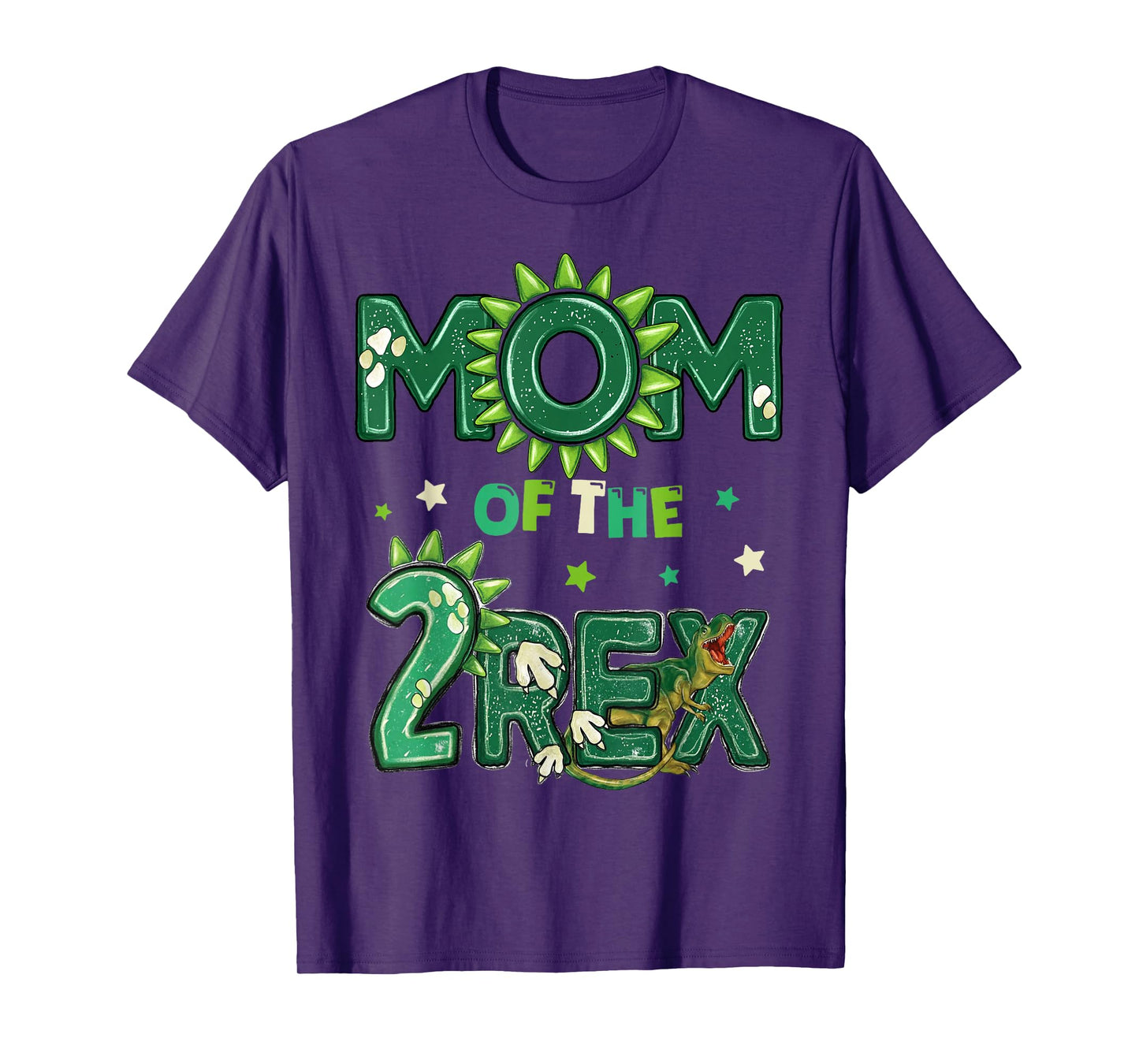 Mom Of The Two Rex Birthday Dinosaur Family Matching T-Shirt