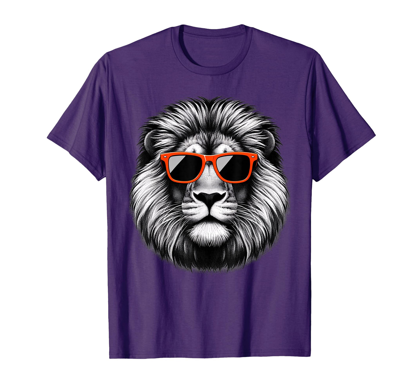 Cool Lion Wearing Sunglasses Graphic Art T-Shirt