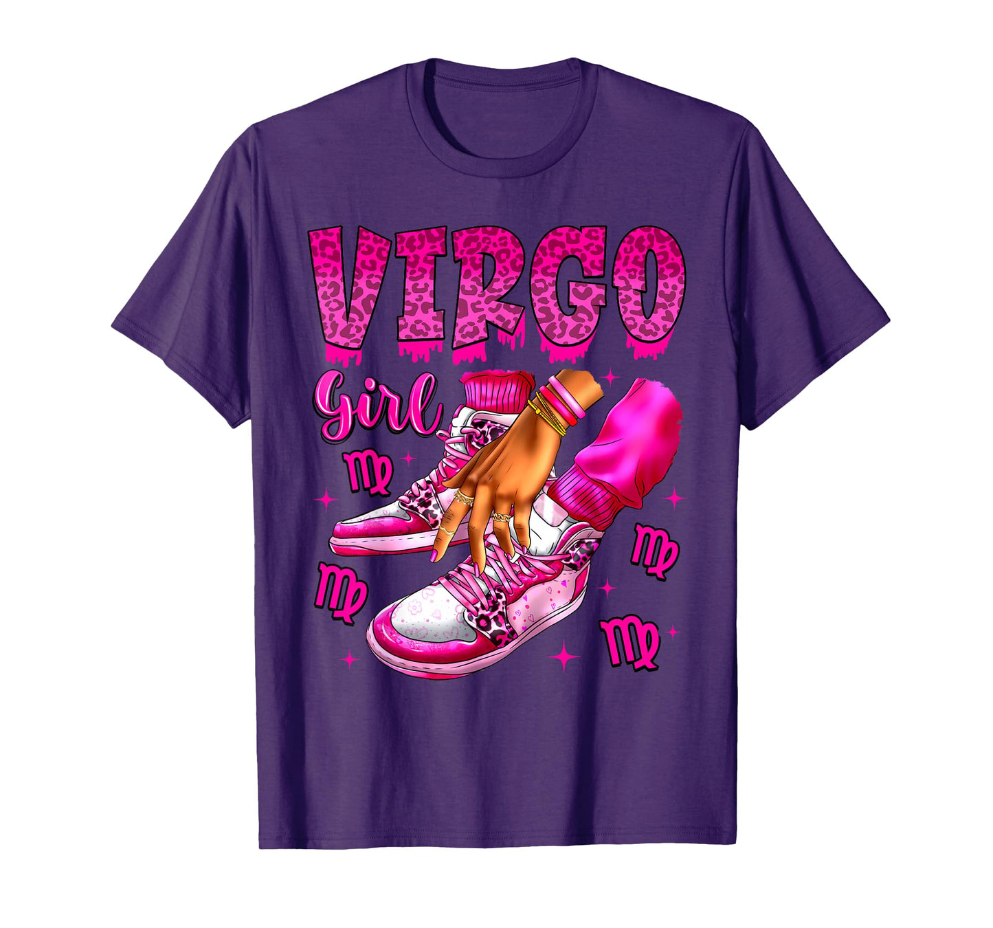 Virgo Girl Birthday Black Women Sneakers Zodiac Bday T-Shirt