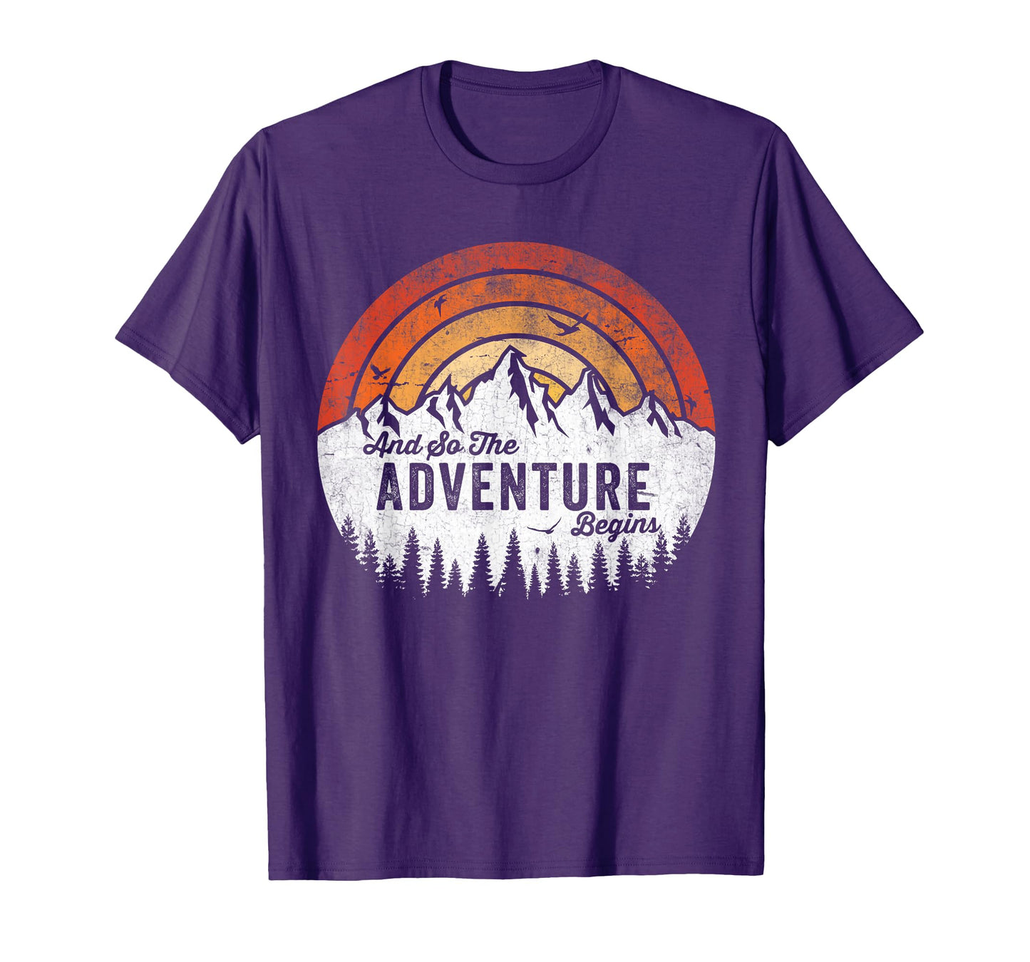 Adventure Begins Camping Family T-Shirt