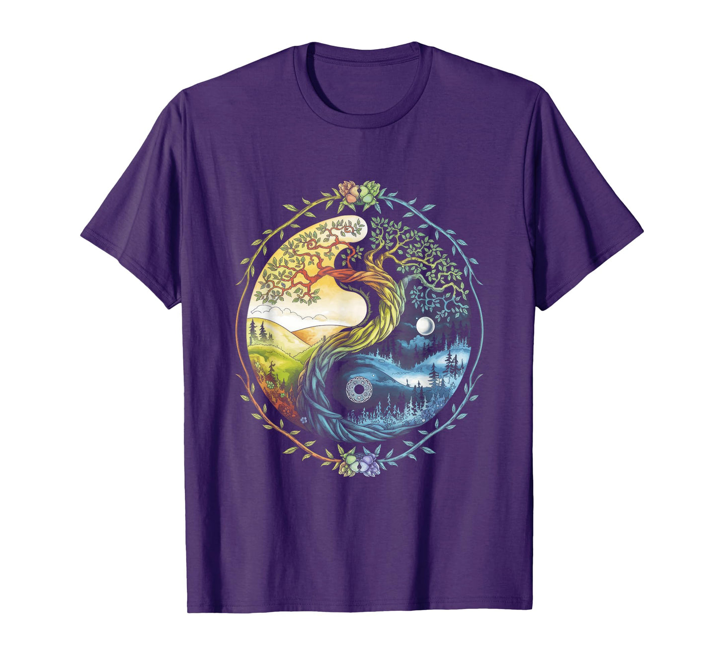 Tree Life Yin Yang Tree Beautiful Spiritual T-Shirt