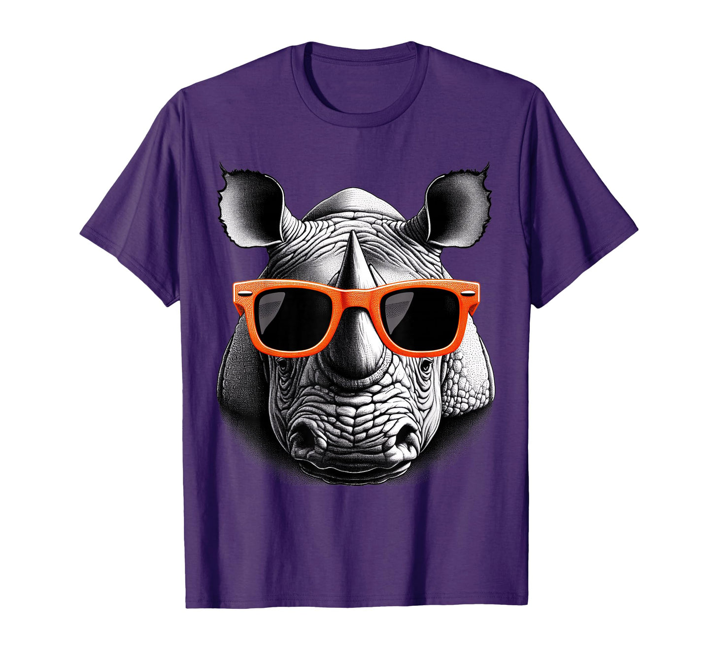 Cool Rhino Wearing Sunglasses Graphic Art T-Shirt