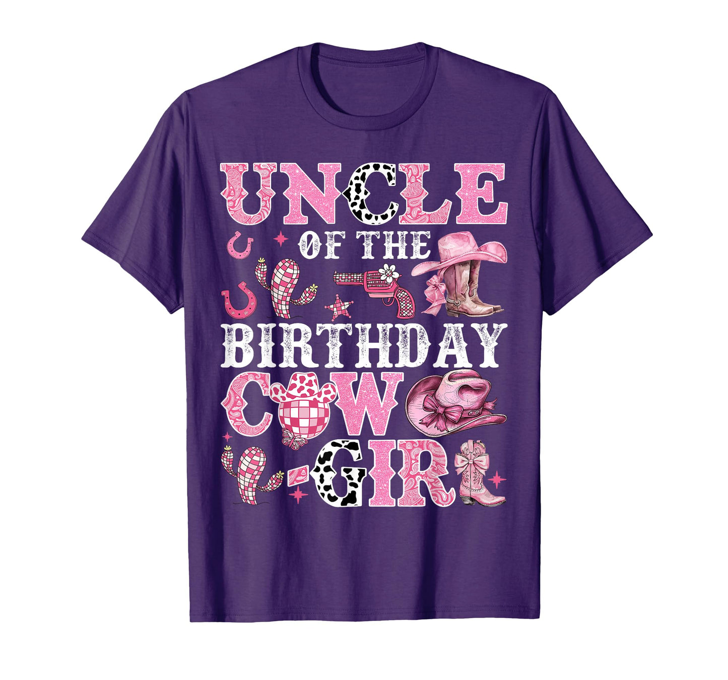 Uncle Of The Birthday Cow-Girl Rodeo Cow Girl Birthday T-Shirt
