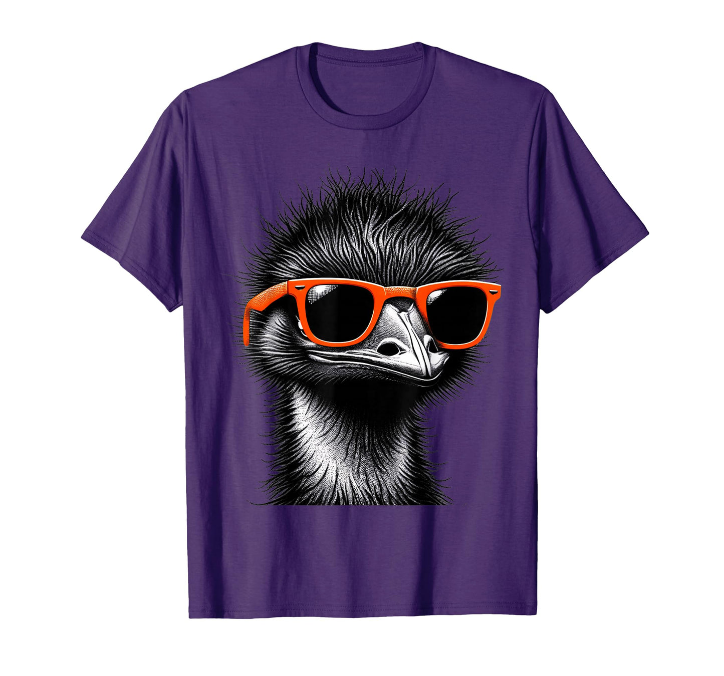 Cool Emu Bird Wearing Sunglasses Graphic Art T-Shirt