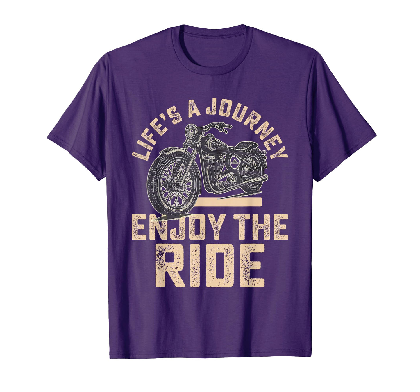 Life’s A Journey Enjoy the Ride Funny Motorcycle Biker Men T-Shirt