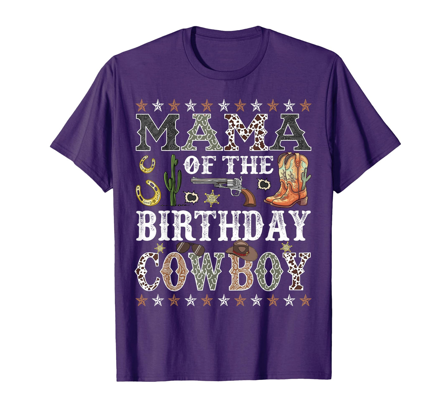 Mama Of The Birthday Cowboy Rodeo Mama T-Shirt