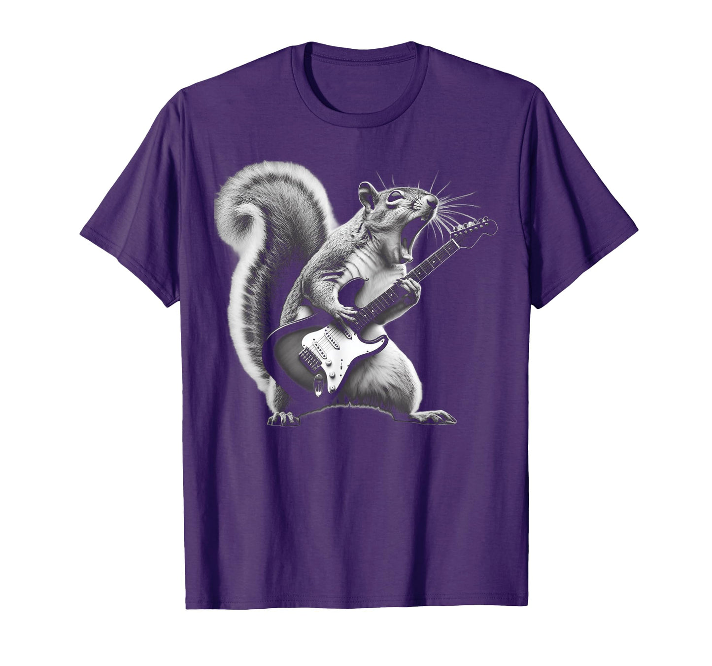 Squirrel Playing Guitar Rock and Roll For Men, Women, Kids T-Shirt