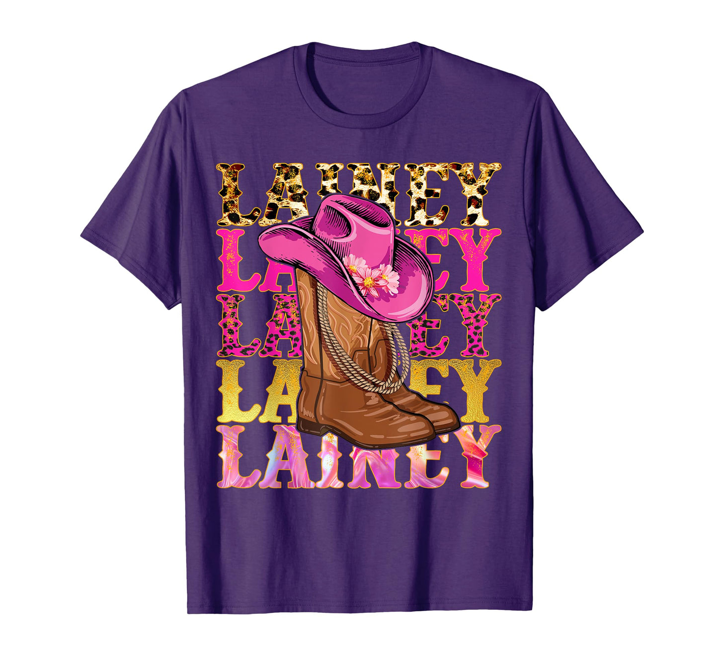 Lainey First Name Personalized Birthday Cowgirl Outfit T-Shirt
