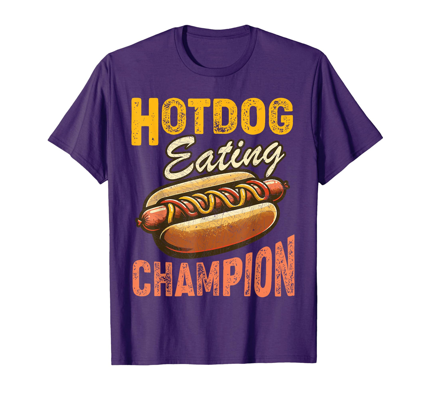 Funny Hotdog Eating Champion Estate Fair Retro Food Contest T-Shirt