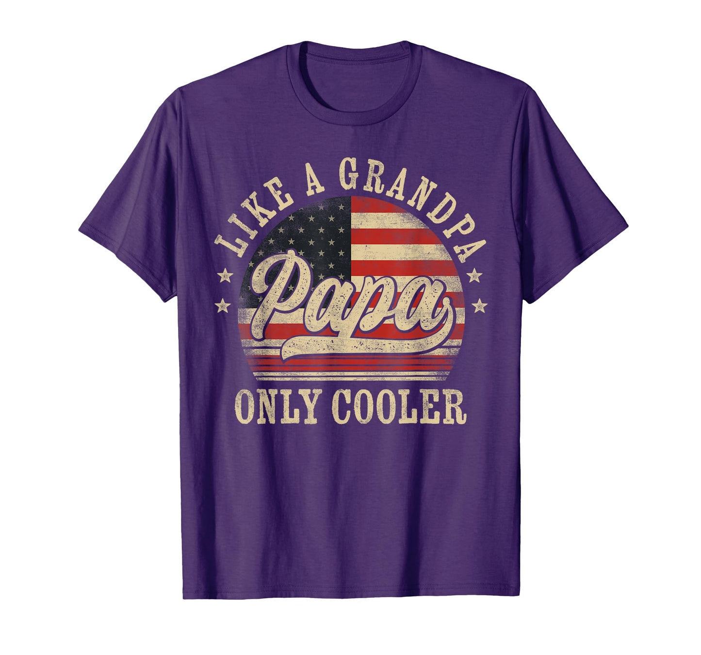 Papa Like a Grandpa Only Cooler Papa Father's Day T-Shirt