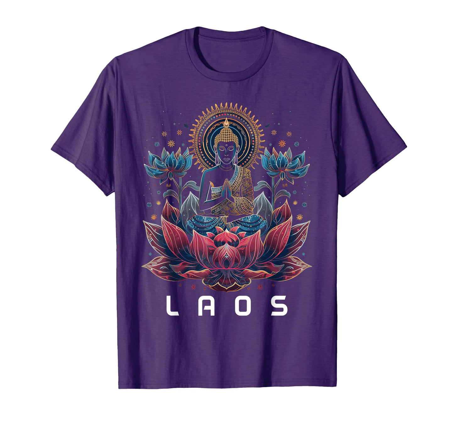 Laos Buddha Vintage Buddhist Souvenir T-Shirt